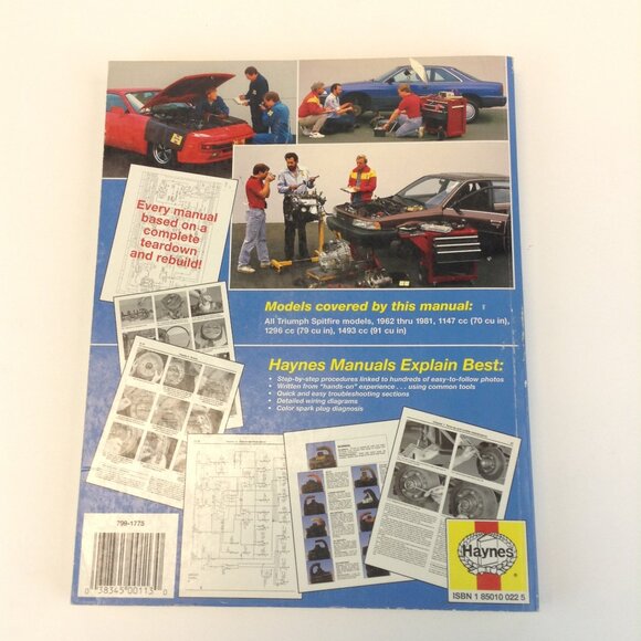 Haynes Triumph Spitfire (1962-1981) Repair Manual - Picture 2 of 16